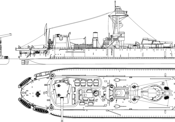 Корабль HMS General Wolfe [Monitor] (1918) - чертежи, габариты, рисунки